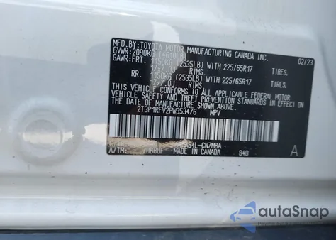 2023 Toyota Rav4 Xle from USA, damaged, VIN 2T3P1RFV2PW353476